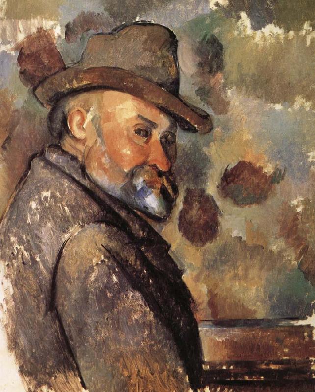 Paul Cezanne hat man oil painting image
